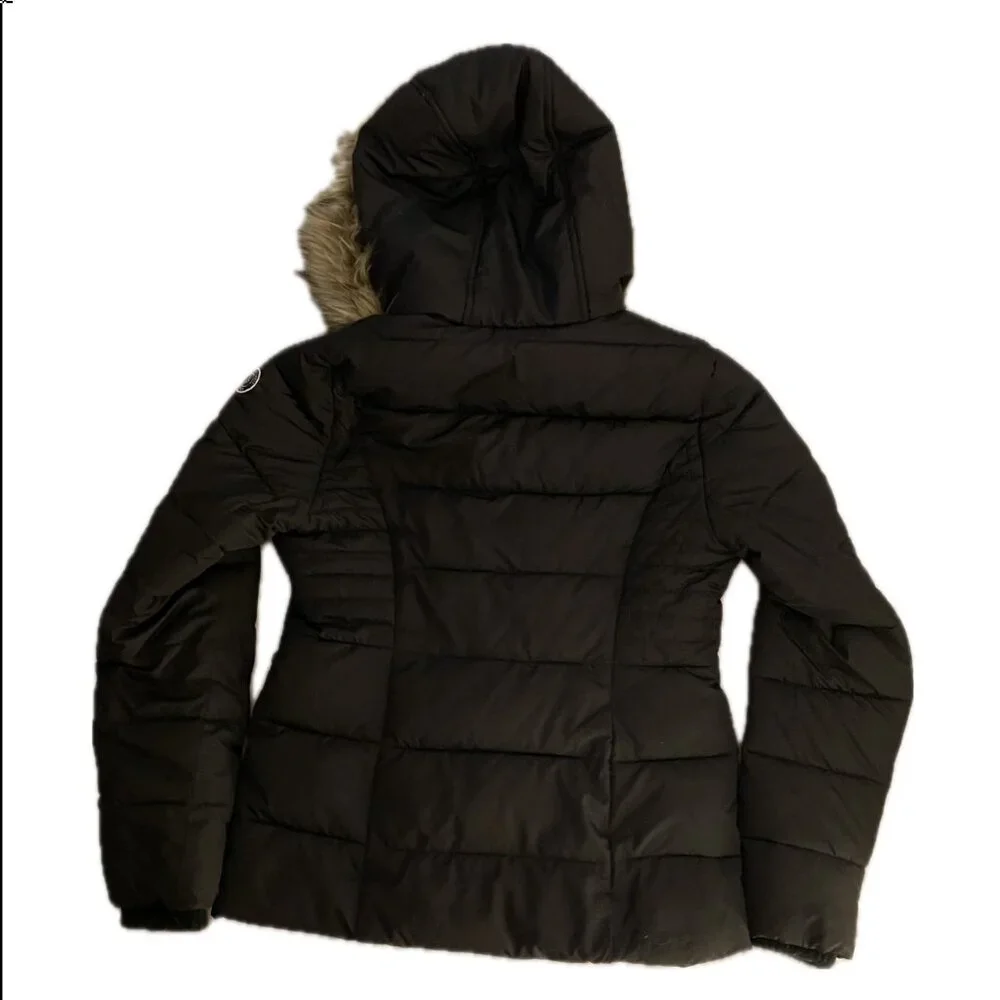Abercrombie & Fitch Women's Quilted Jacket with Hood - Black - XS - Picture 2 of 6